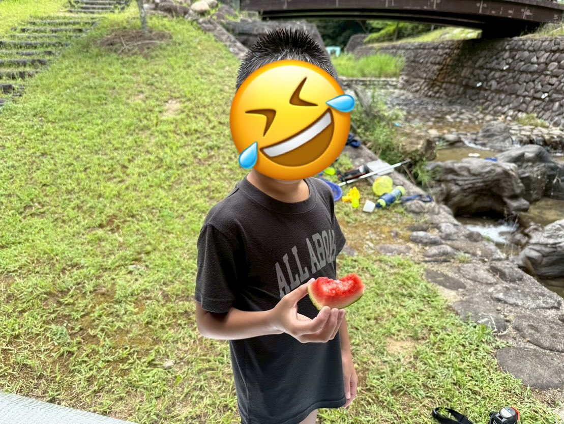 今日は待ちに待った初めての川遊び🌊👟✨