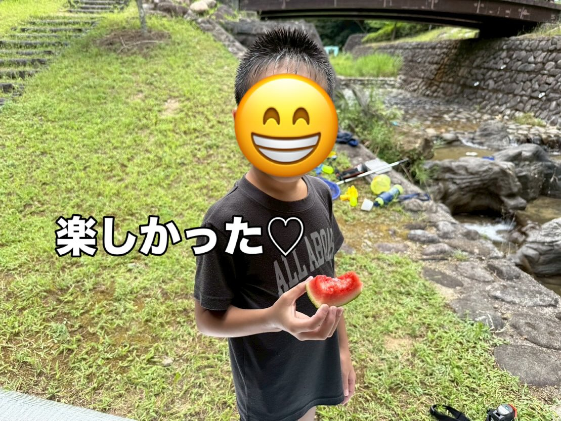 今回のお出かけは、子どもたちにとって初めての川遊び!